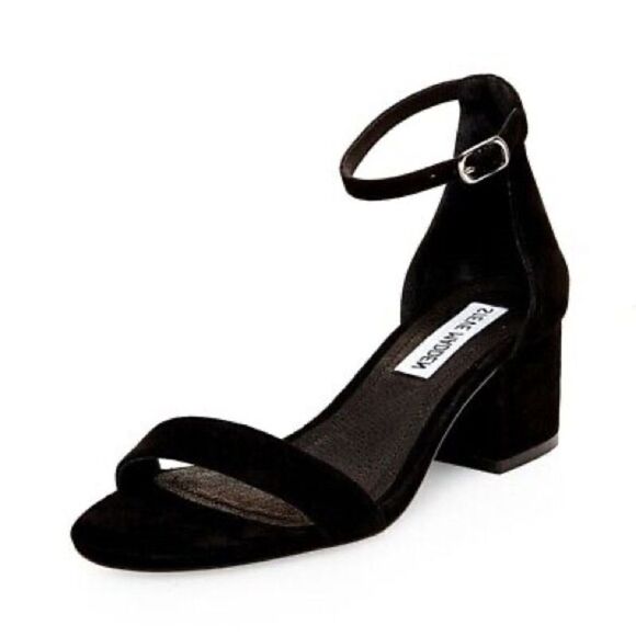 Steve Madden Irenee Black Suede Two Piece Open - Picture 1 of 4